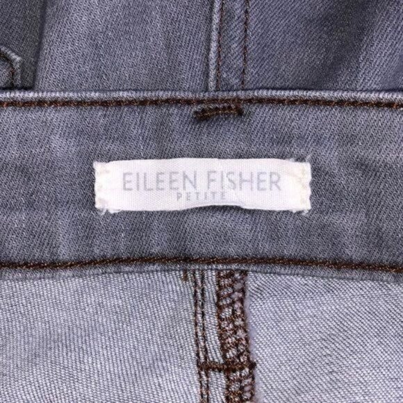 Eileen Fisher Organic Cotton Skinny Jeans in Gray - 4P - Picture 4 of 5